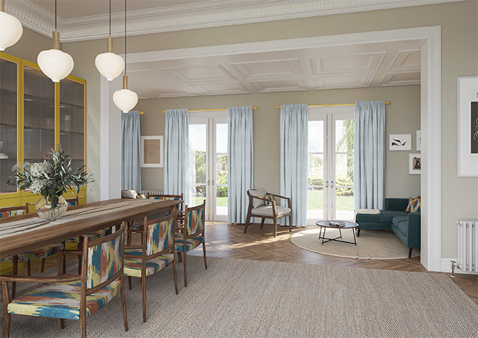 Nautical Stripes, Blue Sails - Made to Measure Curtains - Image 8